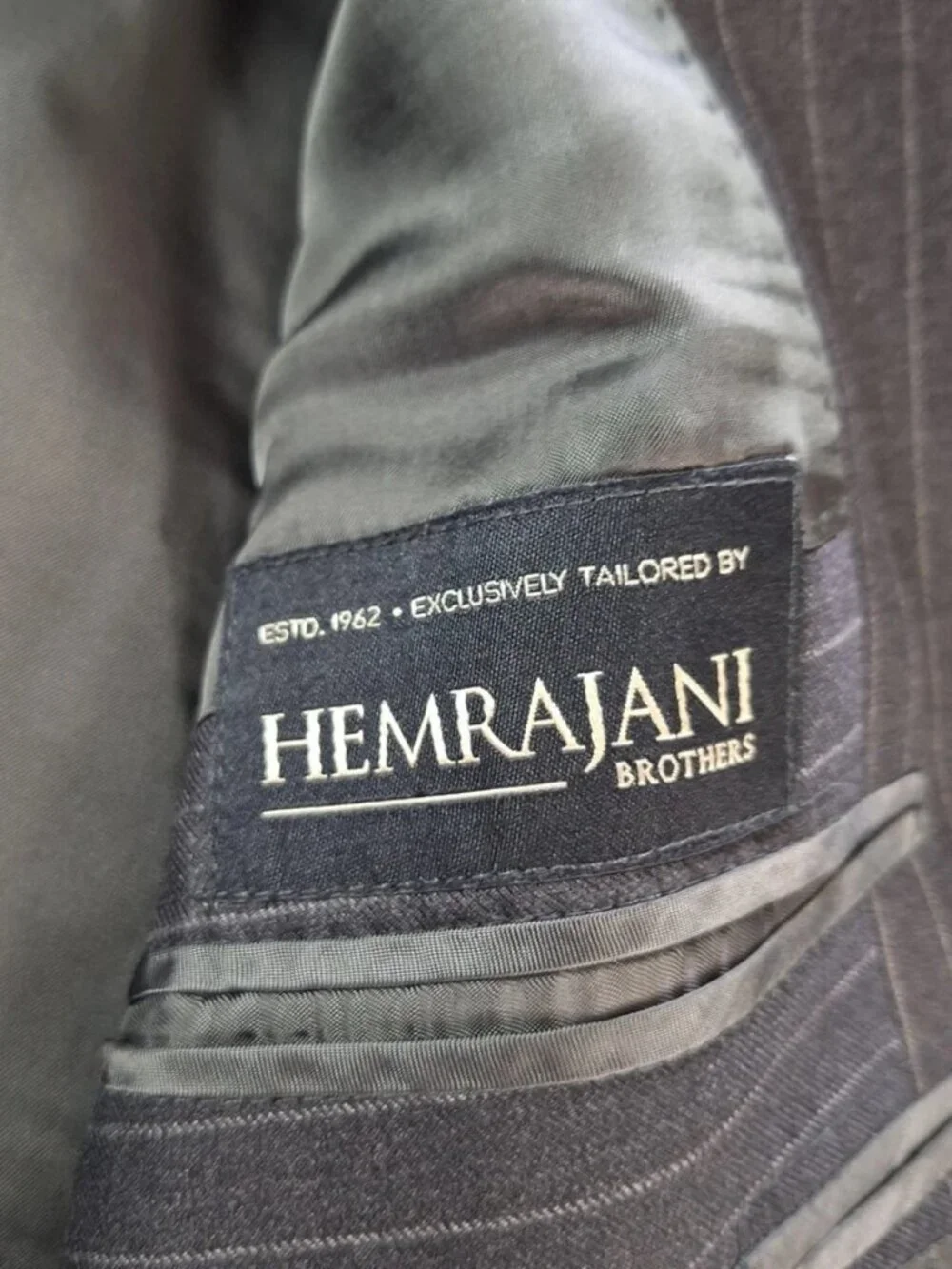 Hemrajani Brothers Blazer Mens 44 Loro Piana Wool Super 130s Italy Pinstripe